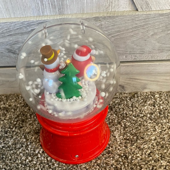 M&M's Musical Lights Snow Globe With Red Character And Frosty Snowman Waterless - Picture 10 of 13